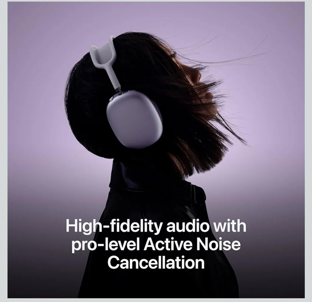 Apple AirPods Max Wireless Over-Ear Headphones, Pro-Level Active Noise Cancellation- Blue