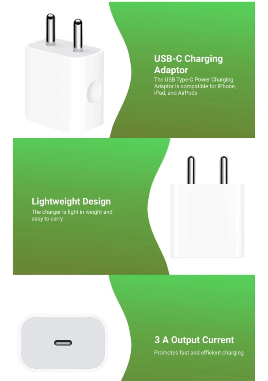 Apple 20w USB c type power charging adapter for IPhone,Ipad,Airpods