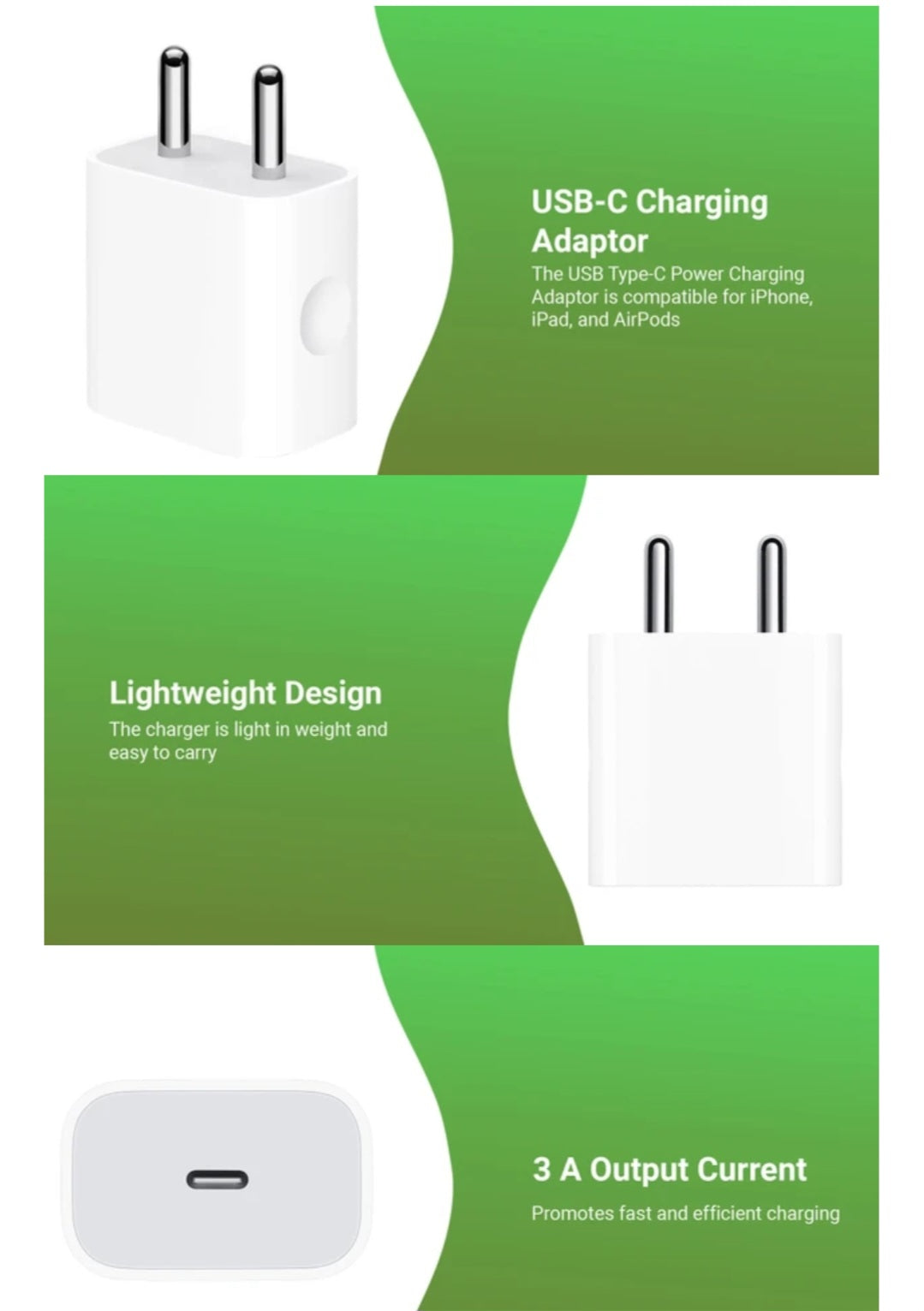 Apple 20w USB c type power charging adapter for IPhone,Ipad,Airpods