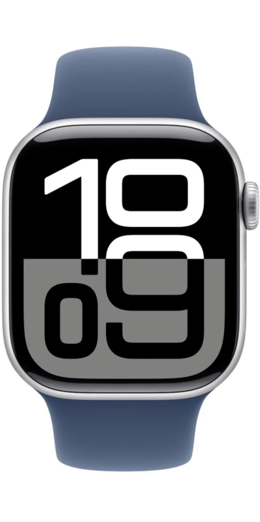 Apple Watch Series 10 GPS  42 mm silver Alminium with denim sport Band (Denim Strap Free Size)