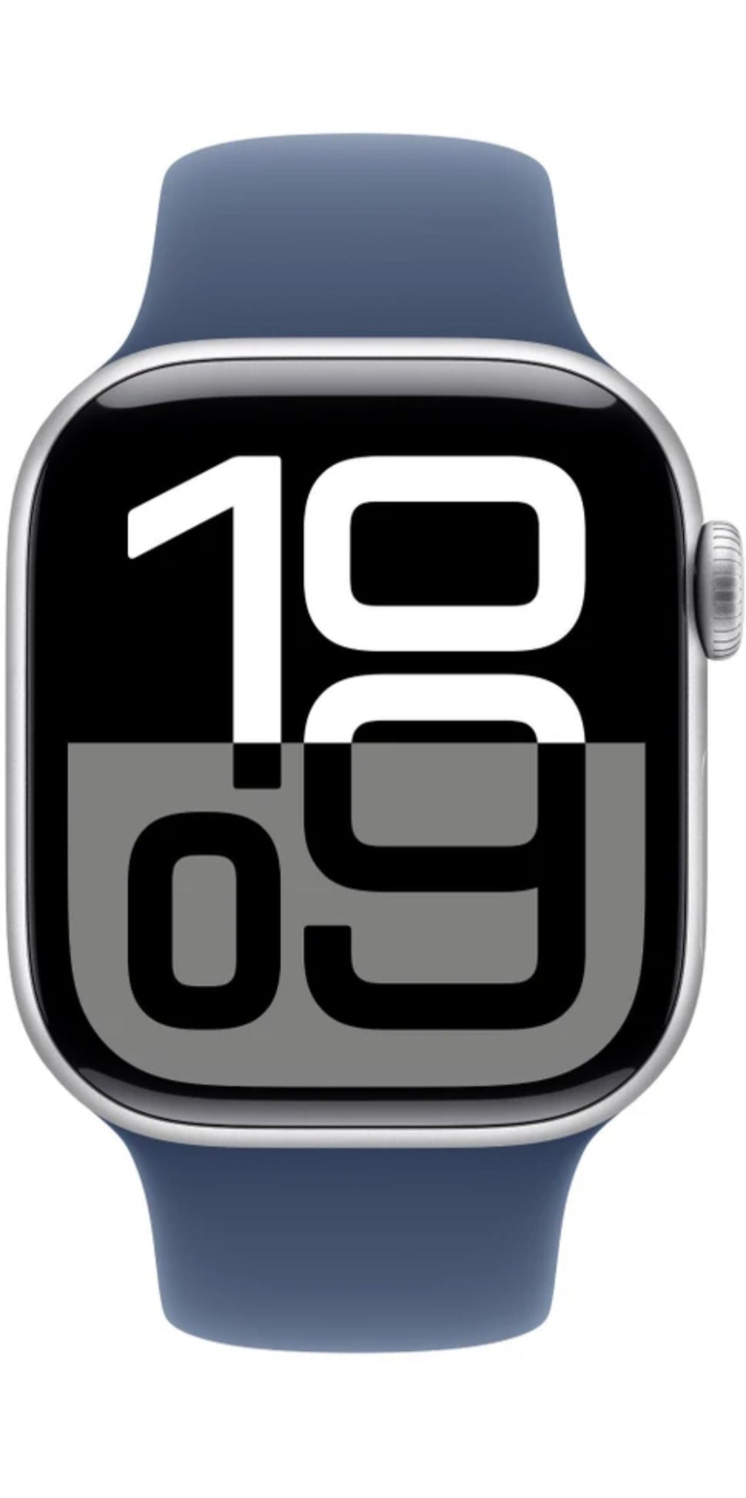 Apple Watch Series 10 GPS  42 mm silver Alminium with denim sport Band (Denim Strap Free Size)